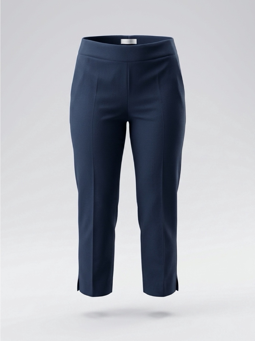 Women's Navy Cropped Ponte Pants